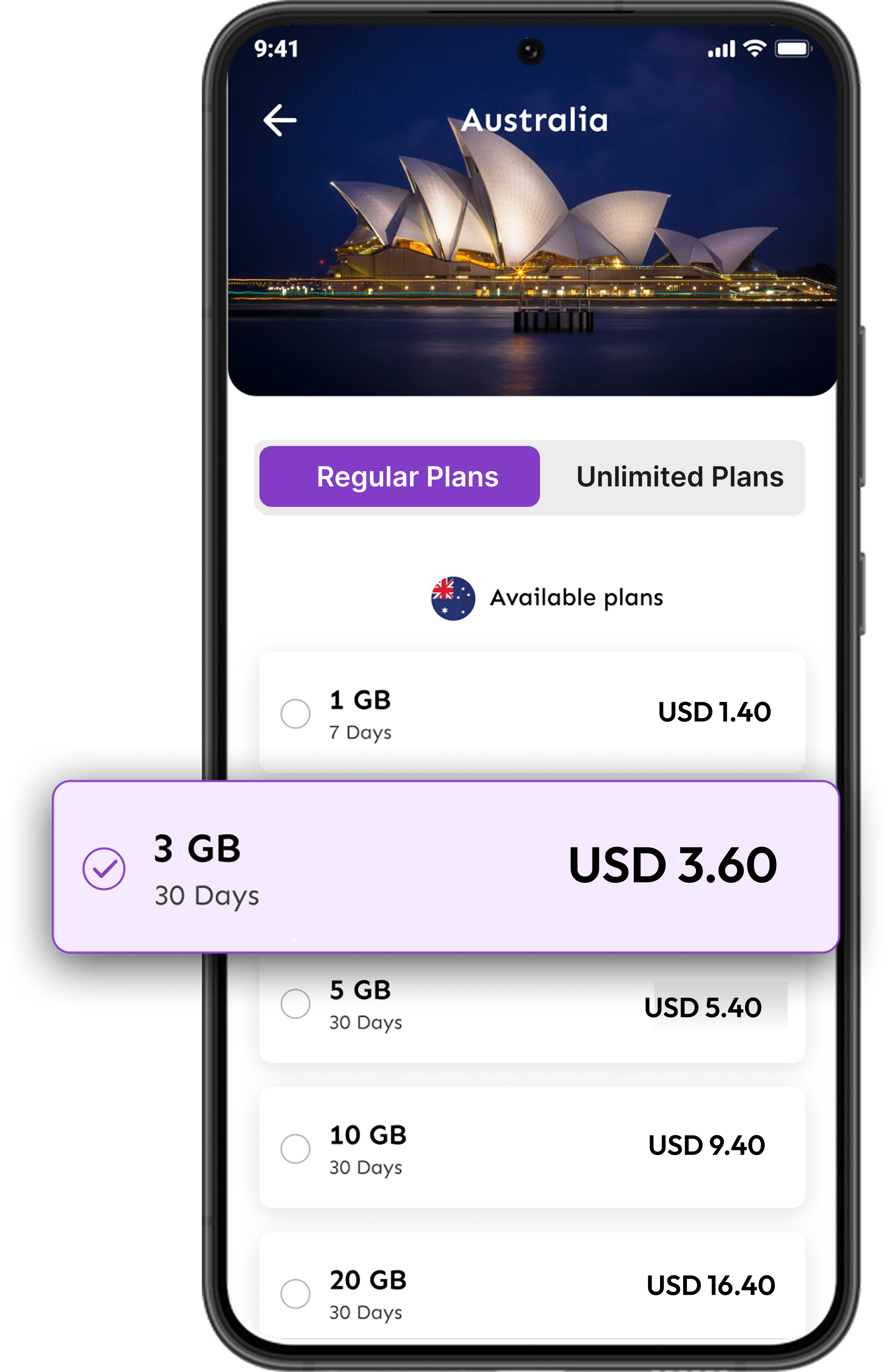 Pick the perfect Roamvy global eSIM data plan for travel, from short-term to unlimited