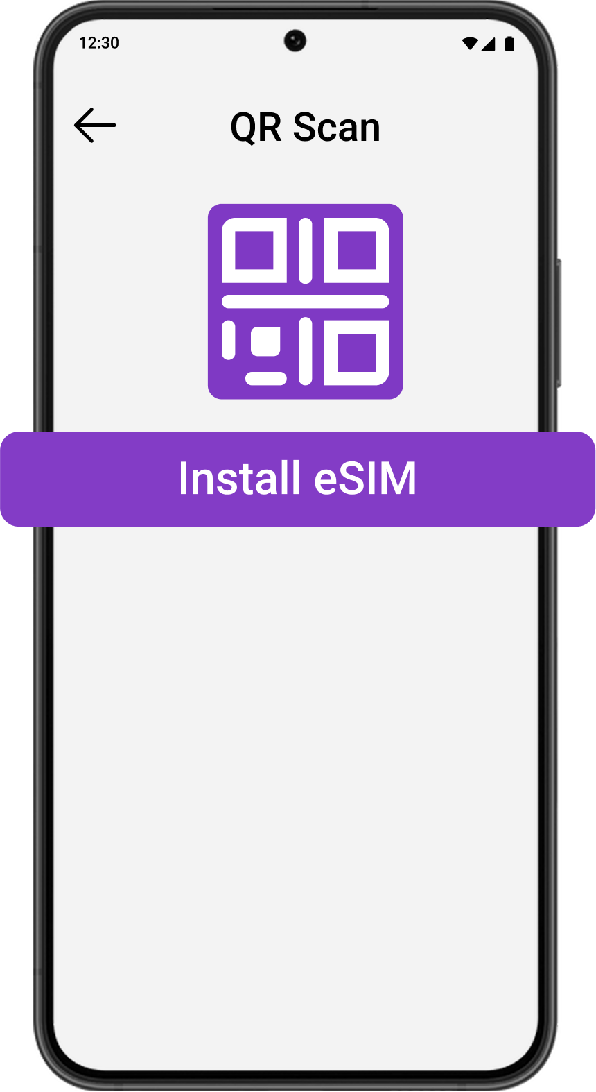Activate your Roamvy eSIM by scanning QR code for seamless mobile data setup 